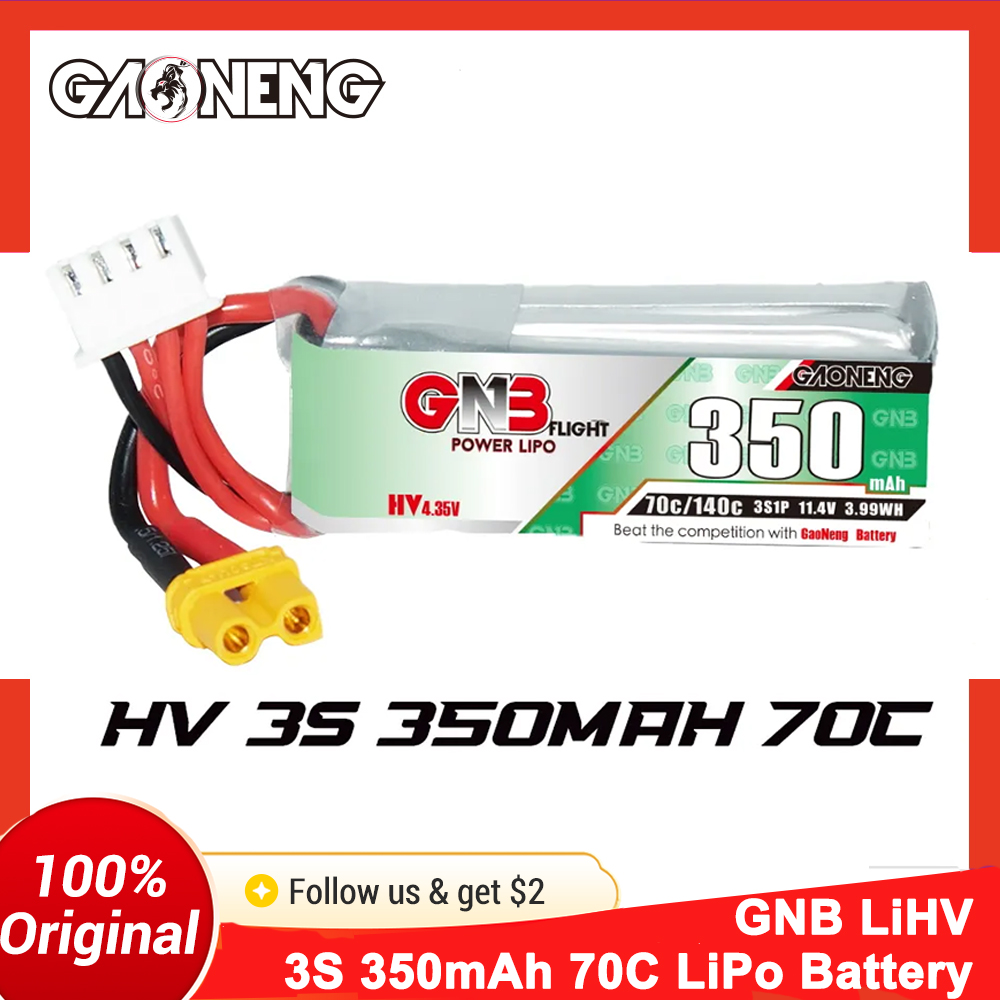 Drone Backpack - Batterie LiPo Gaoneng GNB 350mAh 3S