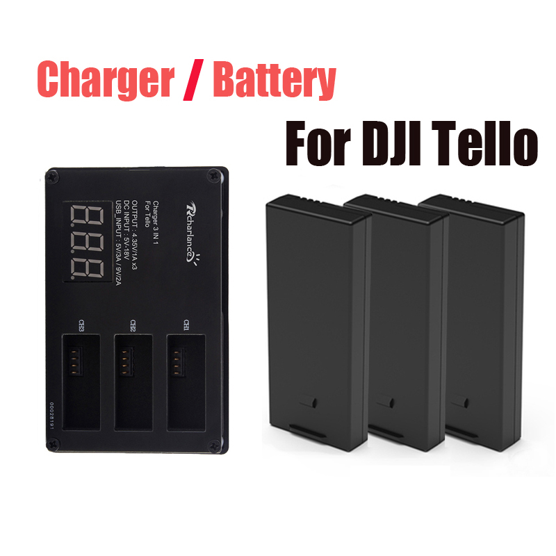 Drone Charging Hub - Batterie d'origine DJI Tello/chargeur de batterie