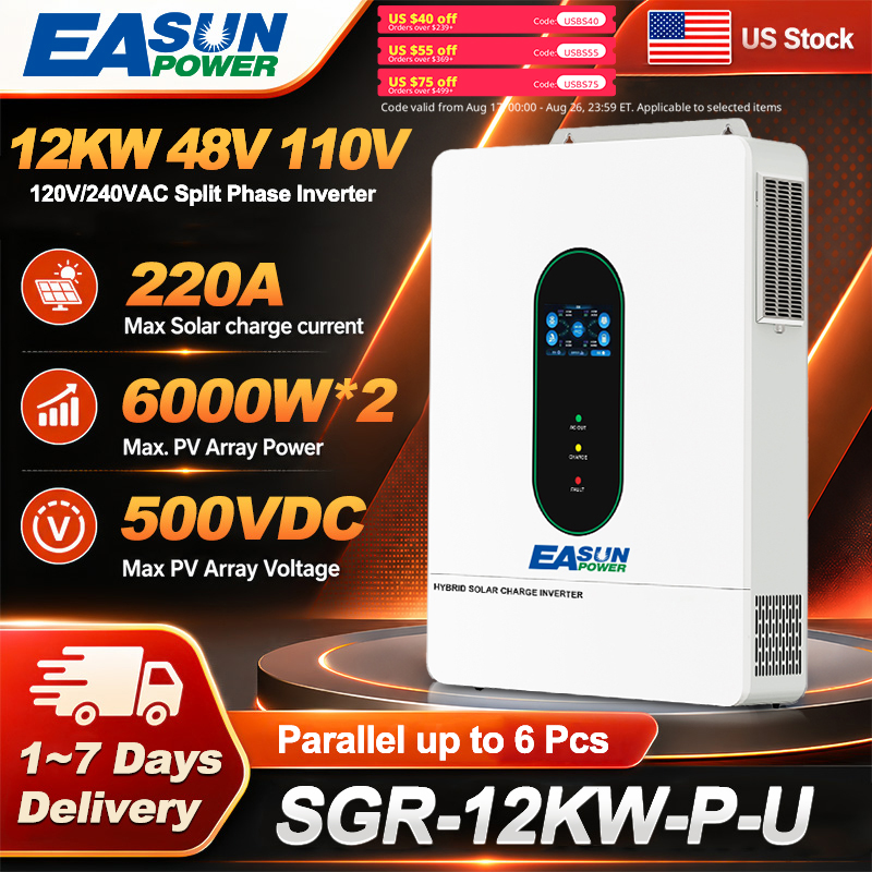 Drone Solar Charger - EASUN US 12KW 12000W Onduleur Solaire