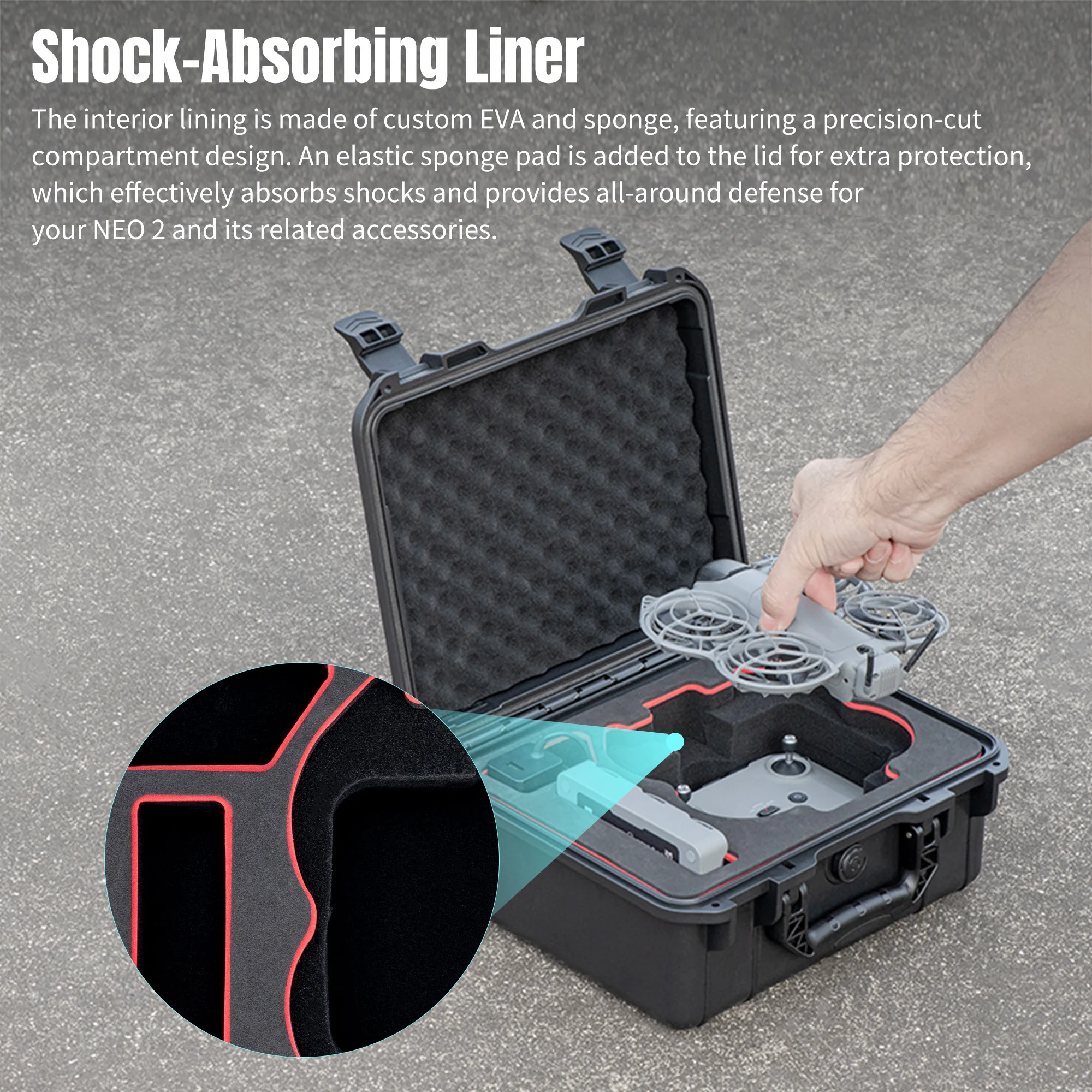 Pour DJI Neo 2 mallette de ran - Drone Hard Shell Case avis et prix