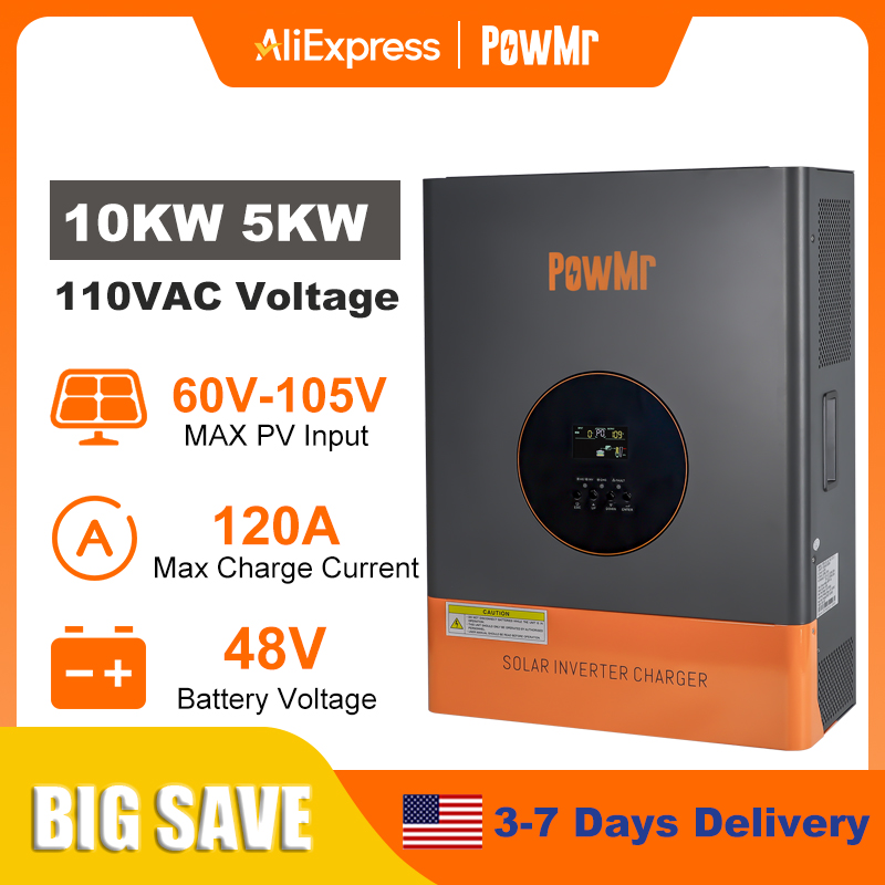 Onduleur biphasé PowMr 10KW 5K - Drone Solar Charger avis et prix